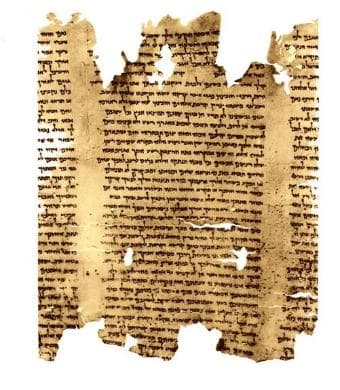 Rękopis z Qumran - ze zwoju Proroka Izajasza:
